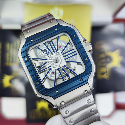 CA-Montre Skeleton Santos de Cartier