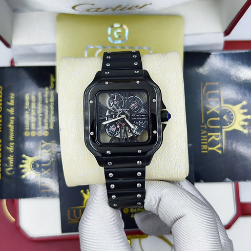 CA-Montre Skeleton Santos de Cartier