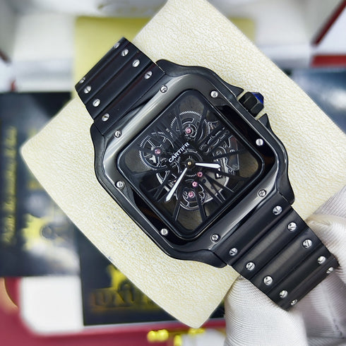 CA-Montre Skeleton Santos de Cartier