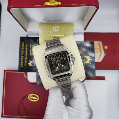 CA-Montre squelette Santos de Cartier