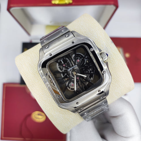CA-Montre squelette Santos de Cartier