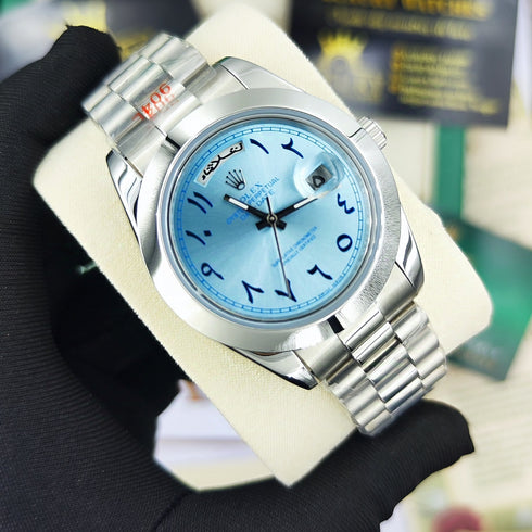 RX-Rolex day-date arabic blue mens
