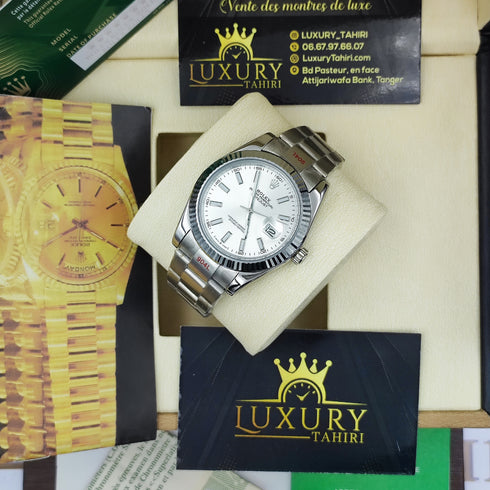 RX-Rolex Datejust 41 Oystersteel 41 mm White Dial 126334-0010