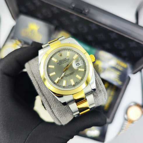 RX-Datejust Black Dial Gold & Steel 41mm