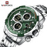 NAVIFORCE Casual Sport Mens Wrist Watches Stainless Steel Waterproof Luminous Dual Display Quartz Clock Watch Male Reloj Hombre