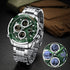 NAVIFORCE Casual Sport Mens Wrist Watches Stainless Steel Waterproof Luminous Dual Display Quartz Clock Watch Male Reloj Hombre