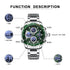 NAVIFORCE Casual Sport Mens Wrist Watches Stainless Steel Waterproof Luminous Dual Display Quartz Clock Watch Male Reloj Hombre