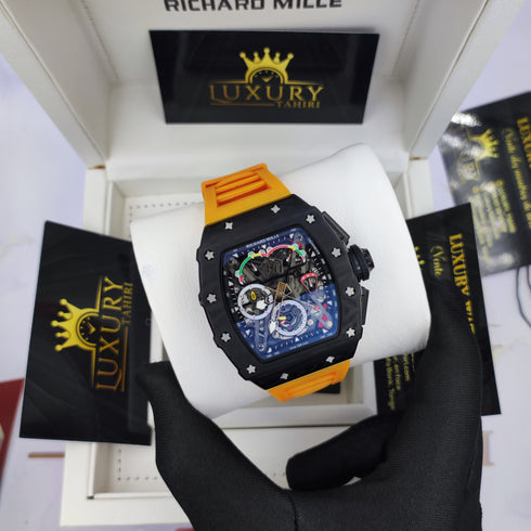 RM-Richard mill RM011 Noir- orange Hommes
