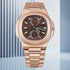 NAVIFLZ NFVZ 2025 New Classic Rose Gold Brown Men's Watches Luxury Quartz Watch For Men Stainless Steel Sapphire WristWatch