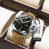 POEDAGAR Top Luxury Fashion Watch For Men Waterproof Luminous Chronograph Man Watch Leather Military Men's Quartz Watches Reloj
