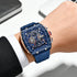CURREN Luxury Men Watch with Chronograph Quartz Movement Auto Date Sport Casual Wristwatch Silicone Strap Reloj Hombre