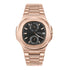 NAVIFLZ NFVZ 2025 New Classic Rose Gold Brown Men's Watches Luxury Quartz Watch For Men Stainless Steel Sapphire WristWatch