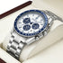 Luxury Brand Men Quartz Watch Waterproof Luminous Stainless Steel Men's Watches 24 Hours Chronograph Date Business Watch For Man