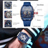 CURREN Luxury Men Watch with Chronograph Quartz Movement Auto Date Sport Casual Wristwatch Silicone Strap Reloj Hombre