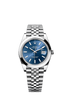 RX-Datejust 41mm Oystersteel and white Bright Blue Dial 126334-0002'