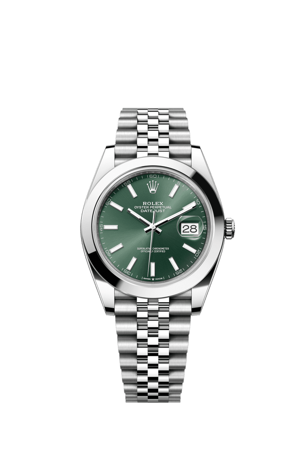 RX-Datejust 41 'Mint Green' m126334-0028 Steel & White Gold