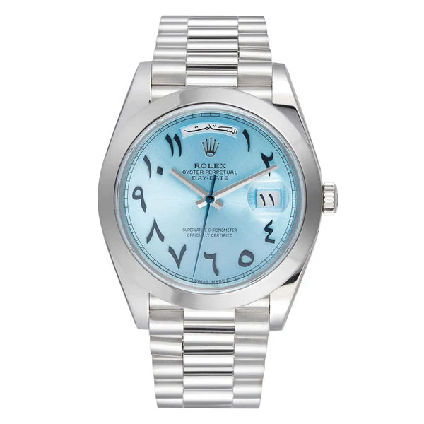 RX-Rolex day-date arabic blue mens
